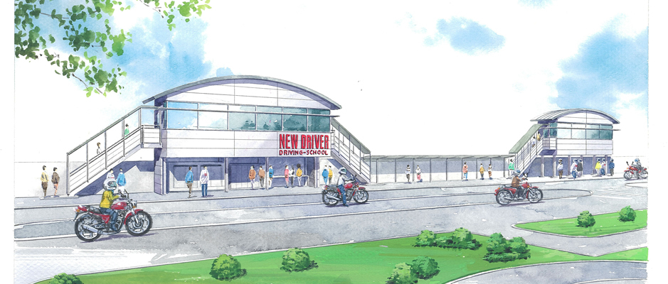ニュードライバー教習棟 一級建築士事務所　有限会社川勝建築計画室　京都市中京区